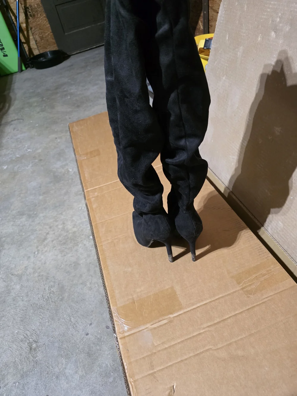 Black Over-the-Knee Stiletto Boots - Women's Fashion